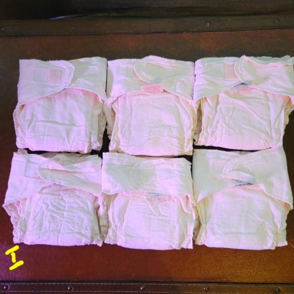 6 Small Zippidys Cloth Diapers Built-in Velcro cover tabs-see video! Canada made - Picture 1 of 8